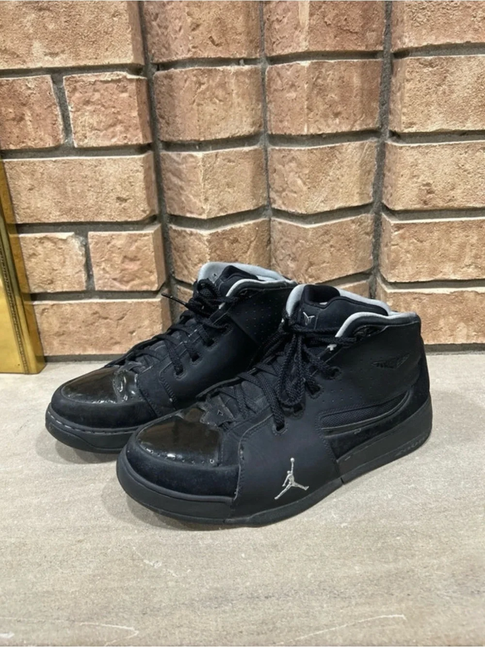Jordan Melo M6 Jumpman Men US 10.5 Black Ankle Sneaker Athletic Basketball Shoe
